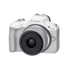 מצלמה דיגיטלית ללא מראה Canon EOS R50 + עדשת RF-S 18-45mm F4.5-6.3 IS STM — לבן