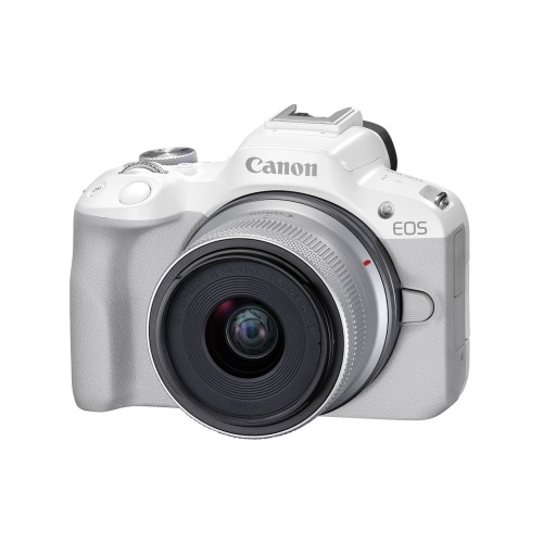 מצלמה דיגיטלית ללא מראה Canon EOS R50 + עדשת RF-S 18-45mm F4.5-6.3 IS STM — לבן