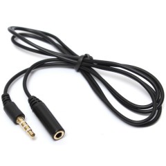 AUX 3.5MM TRRS Male-Female Cable (4 Contacts), 0.5m