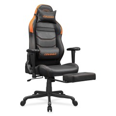 Эргономичное игровое кресло COUGAR Explore Neo Black с выдвижной подставкой для ног — черное