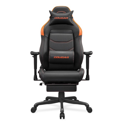 Эргономичное игровое кресло COUGAR Explore Neo Black с выдвижной подставкой для ног — черное