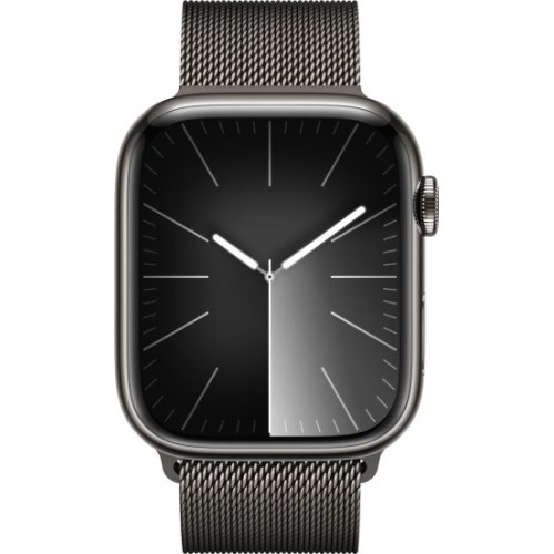 שעון חכם Apple Watch Series-9 GPS + Cellular 45 mm Graphite Stainless Steel Case עם רצועה Graphite Milanese Loop