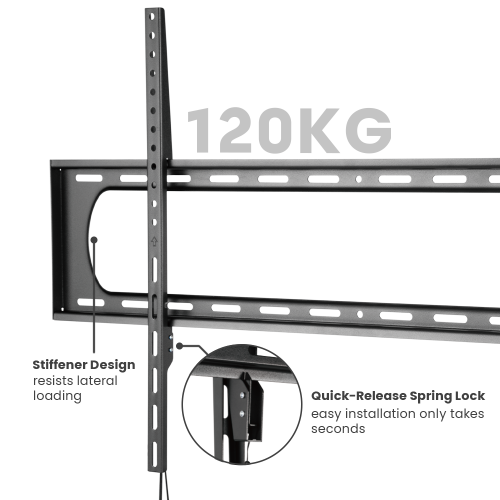 מתקן קיר חזק לטלוויזיה 60"-120"