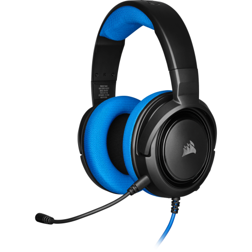 אוזניות גיימינג כחולות Corsair HS35 Stereo Gaming Headset – Blue