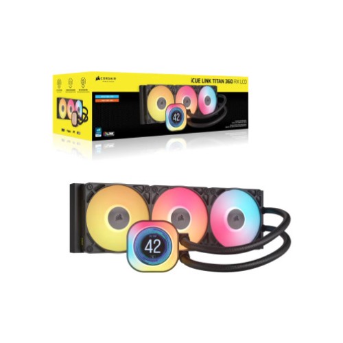 CORSAIR iCUE Link Titan 360 RX LCD AIO Liquid CPU Cooler