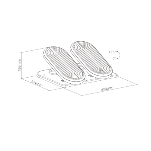 תומך רגליים עם מנגנון סטפר לכושר