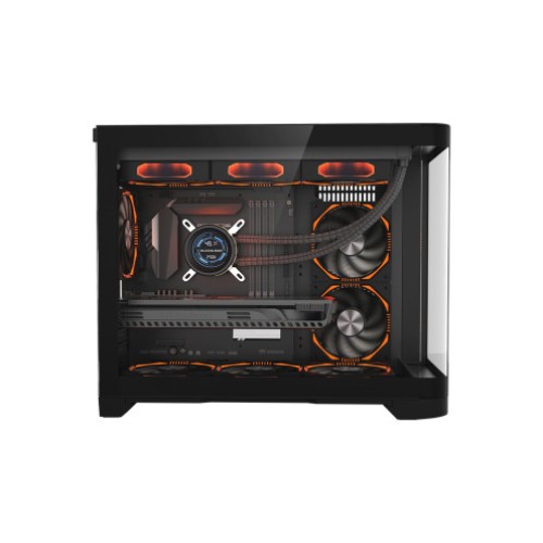 1STPLAYER UV6 with 3x AR RGB Fans, Hub + Remote, Black Case