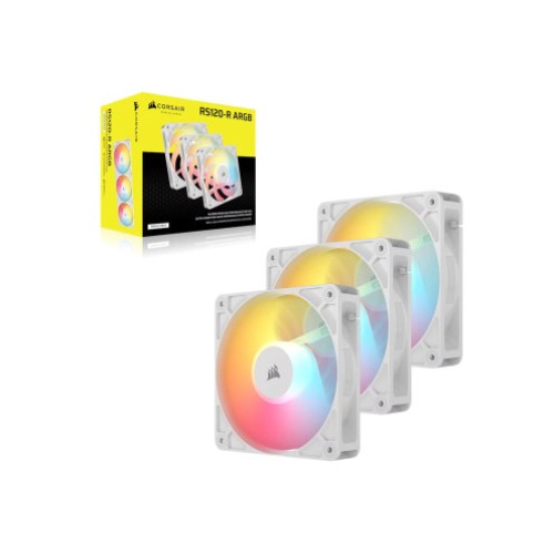 Fan set CORSAIR RS120-R ARGB 120 mm PWM reverse white (3 fans)