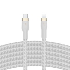 Belkin BoostCharge Pro Flex Cable – Lightning to USB-C 1 meter (white)