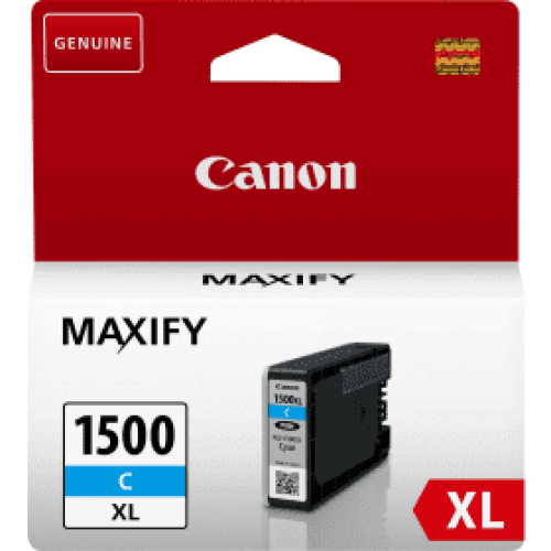 מחסנית דיו ציאן מקורית Canon PGI-1500XL C בתפוקה גבוהה למדפסות Canon MAXIFY