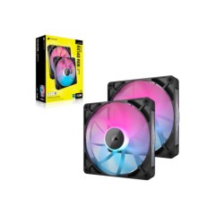 Стартовый комплект вентиляторов CORSAIR iCUE LINK RX140 RGB 140 мм PWM чёрный (2 шт.)