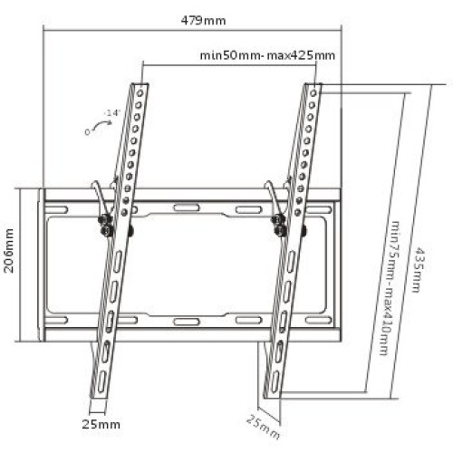 TV Wall Mount Bracket with Tilt VM-111