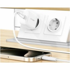 ACEFAST A130 PD20W USB-C Wall Charger with EU Plug and Lightning Cable — White