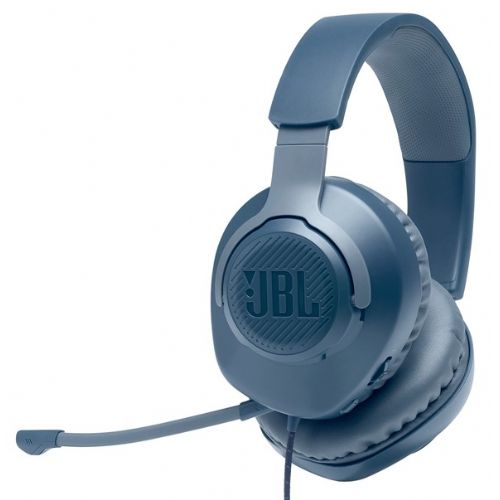 אוזניות גיימינג חוטיות JBL Quantum 100 בצבע כחול