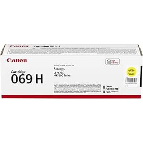 Оригинальный жёлтый тонер Canon 069H Yellow повышенной ёмкости для принтеров Canon i-SENSYS