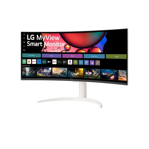 מסך מחשב קעור LG MyView 34" WQHD VA — לבן
