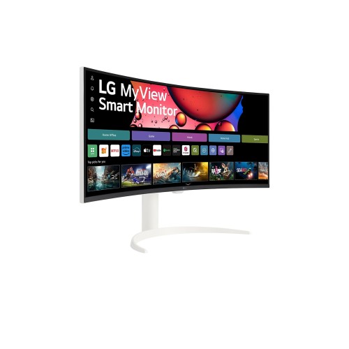 מסך מחשב קעור LG MyView 34" WQHD VA — לבן