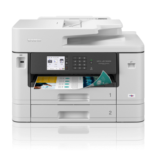 Беспроводное струйное МФУ Brother MFC-J5740DW 4-в-1 с автоматической двусторонней печатью, двухсторонним сканированием, ADF и факсом — белый