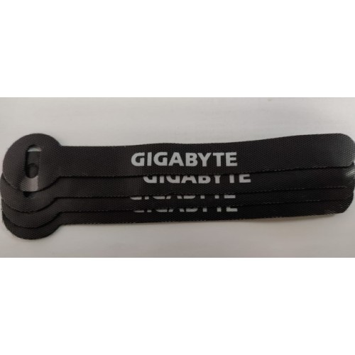 Scottish Cable Ties for organizing 18cm cables in black color by Gigabyte.