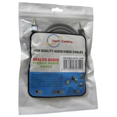 Аудио кабель AUX стерео Z-Z, длина 1.8м TopX