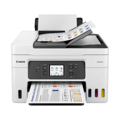 Многофункциональный струйный принтер Canon MAXIFY GX4040 с Wi-Fi, факсом, ADF и системой непрерывной подачи чернил MegaTank — бело-чёрный