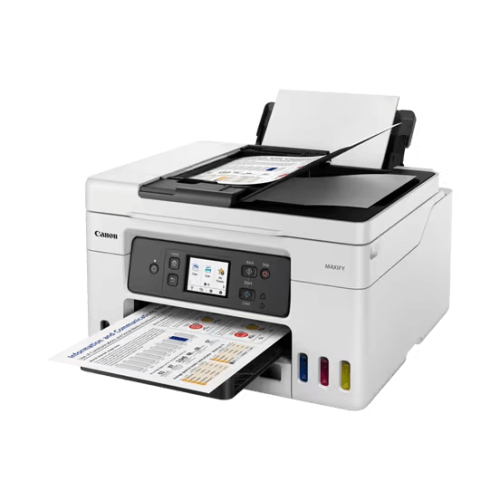 Многофункциональный струйный принтер Canon MAXIFY GX4040 с Wi-Fi, факсом, ADF и системой непрерывной подачи чернил MegaTank — бело-чёрный