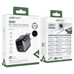 מטען A115 30W + כבל USB-A ל-USB-C באורך 1.2 מ׳ — שחור