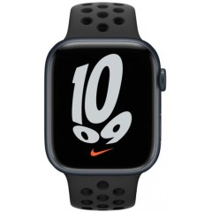 Apple Watch 7 MKNC3HB/A in Medium Night color, 45mm Nike edition.