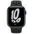 Apple Watch 7 MKNC3HB/A in Medium Night color, 45mm Nike edition.