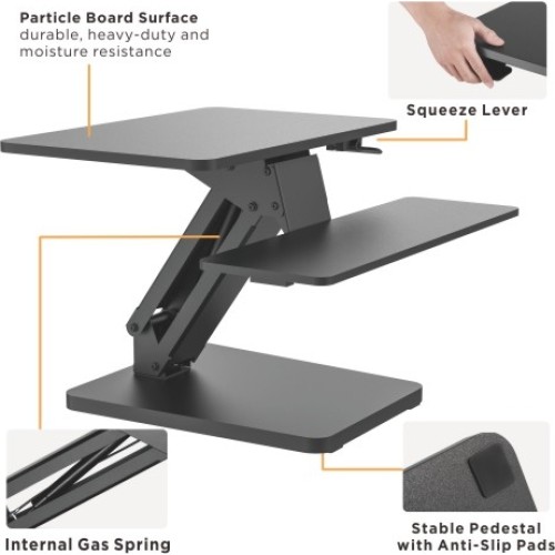 Sit-stand desktop converter