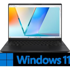 מחשב נייד אסוס Asus Vivobook S14 OLED 14" AI 7 350 24GB 1TB — שחור Neutral Black (Win 11 Home)