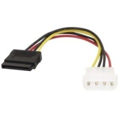 כבל MOLEX זכר – SATA נקבה באורך 0.15 מטר