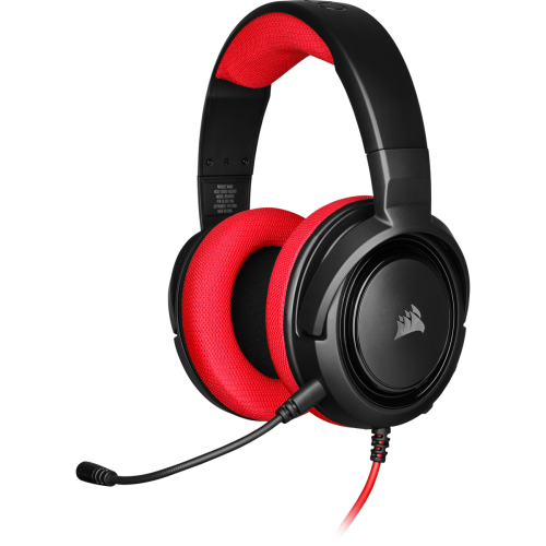 אוזניות גיימינג אדומות Corsair HS35 Stereo Gaming Headset – Red