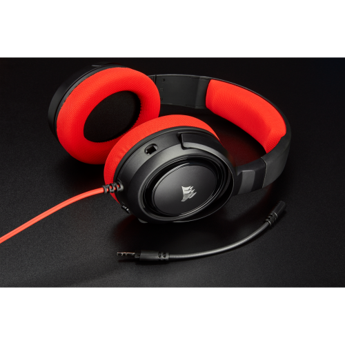 אוזניות גיימינג אדומות Corsair HS35 Stereo Gaming Headset – Red