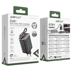 מטען קיר מהיר A111 PD67W (USB-A + USB-C + כבל USB-C)
