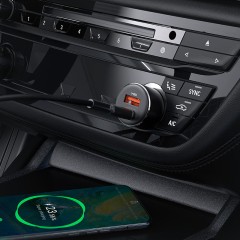 Быстрое автомобильное зарядное устройство B12 60W (1xUSB-C + 1xUSB-A)