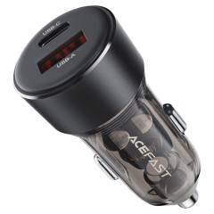 Быстрое автомобильное зарядное устройство B12 60W (1xUSB-C + 1xUSB-A)