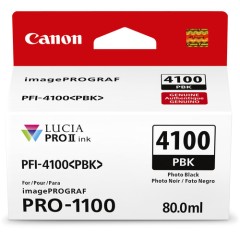 מחסנית דיו שחור פוטו מקורית Canon PFI-4100PBK למדפסת Canon imagePROGRAF PRO-1100