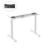 Electric three-stage sit-stand desk with dual motors — White