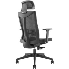 כיסא משרדי פרימיום עם גב רשת גבוה – שחור