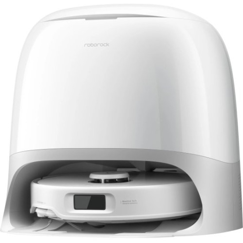 שואב אבק רובוטי Roborock Qrevo Curv 5A1 עם פונקציית ריקון ושטיפה 18500Pa — לבן