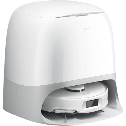 שואב אבק רובוטי Roborock Qrevo Curv 5A1 עם פונקציית ריקון ושטיפה 18500Pa — לבן