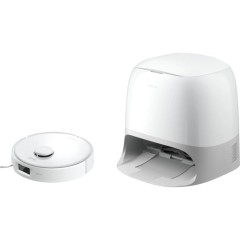 שואב אבק רובוטי Roborock Qrevo Curv 5A1 עם פונקציית ריקון ושטיפה 18500Pa — לבן