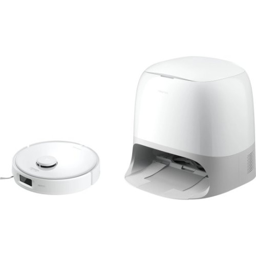 שואב אבק רובוטי Roborock Qrevo Curv 5A1 עם פונקציית ריקון ושטיפה 18500Pa — לבן