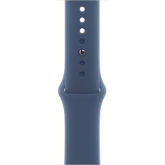 Apple Watch SE GPS 44 мм в цвете Silver Aluminium с ремешком Denim Sport Band S/M (2024)