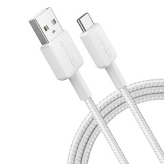 Anker 322 USB-A to USB-C Charging & Data Cable 0.9m — White