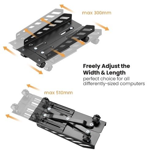עמדת מחשב מתכווננת למארז