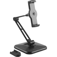 מתקן 2-ב-1 לטאבלט (רצפתי/קיר) — שחור