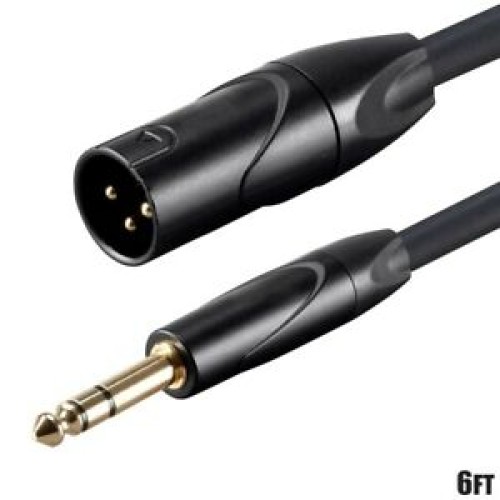 Cable PL 6.35 to XLR Professional Audio 5 Meter Length