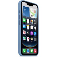 כיסוי סיליקון מקורי ל-Apple iPhone 16e — כחול חורפי (Winter Blue)
